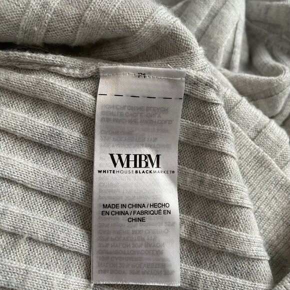 White House Black Market Women's Heather Grey Cardigan Sweater, Size XS   EUC - Picture 8 of 9